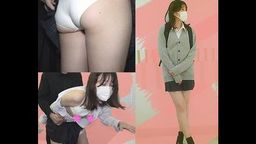 サムネイル 美脚が快感のあまりパンツにシミがｗ連れ込んだトイレでM字開脚からのローター責め＆生ハメ中出しｗ