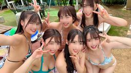 サムネイル 美女がいっぱい　ビーチにいた女子6人ナンパして全員に中出しした　エロすぎる乱交　個人撮影